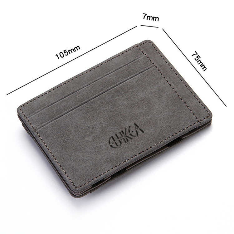 Men Male PU Leather Mini Small Magic Wallet