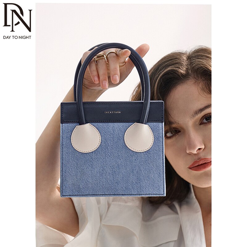 Panelled Genuine Leather Shoulder Crossbody Bag