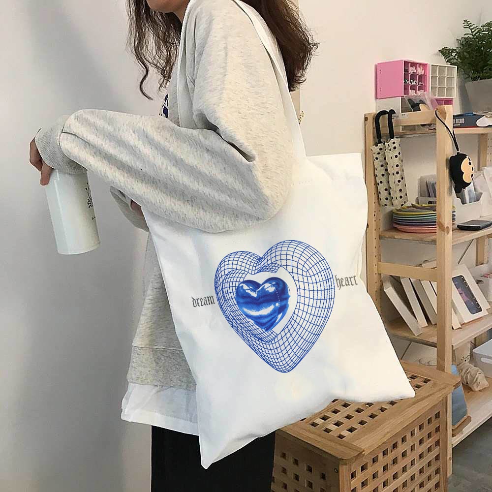 Letter Heart Harajuku Shopping Bag