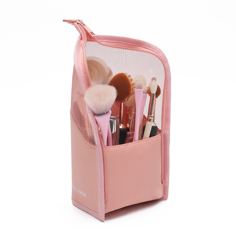 Travel Makeup Brush Holder Organizer Toiletry Bag