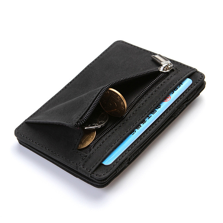 Men Male PU Leather Mini Small Magic Wallet
