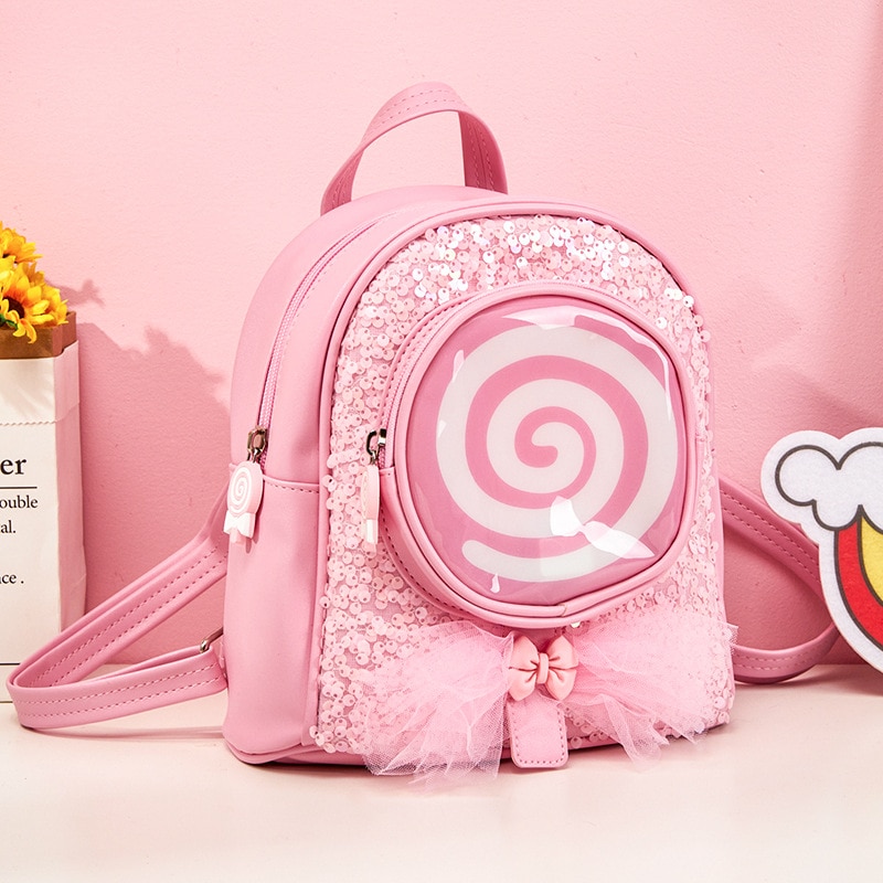 Children Mini Backpack Purse Cute Lollipop School Bag