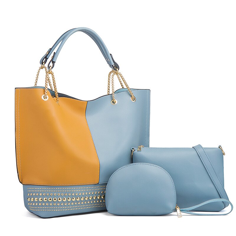 Fashion Patchwork Top-Handle Bag