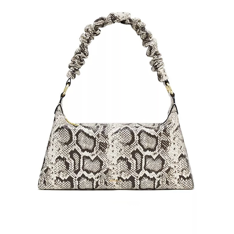 Snakeskin Pattern Sheepskin Tote Bag
