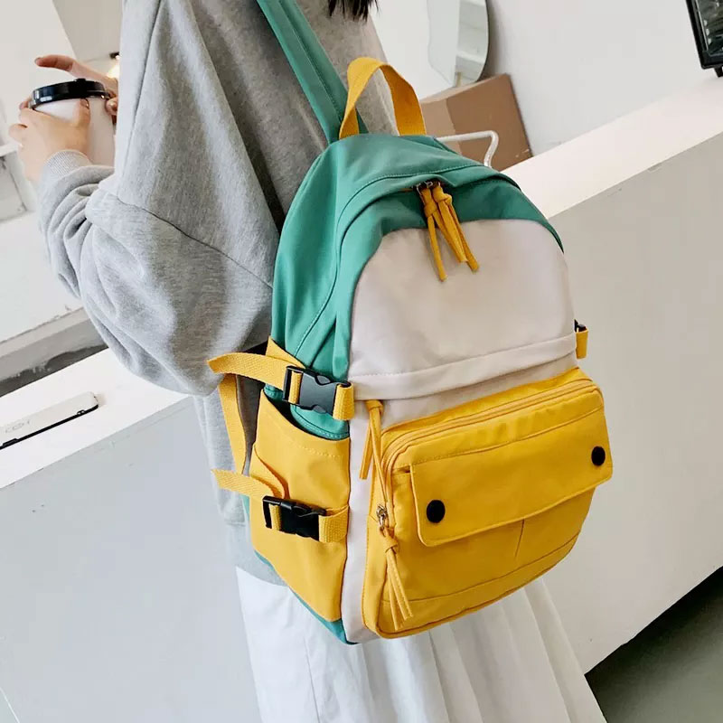 Stitching Contrast Women's Backpack