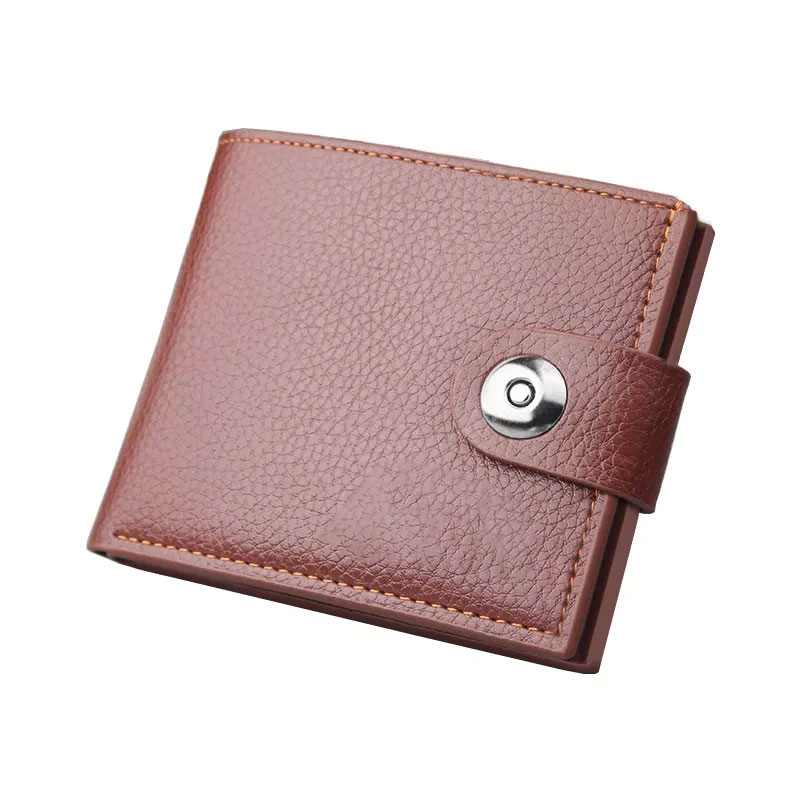 Men Soft Leather Short Wallet