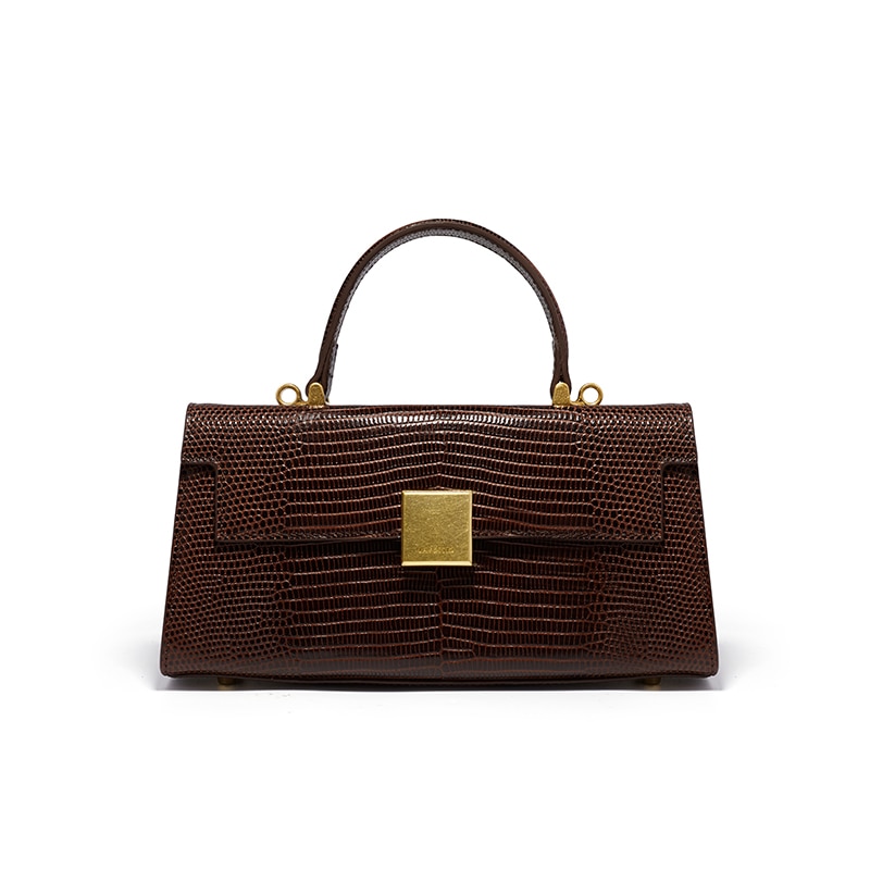 Retro Leather Lizard Pattern One-shoulder Handbag