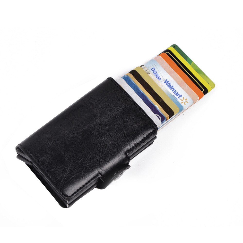 Double Aluminum Leather Credit Card