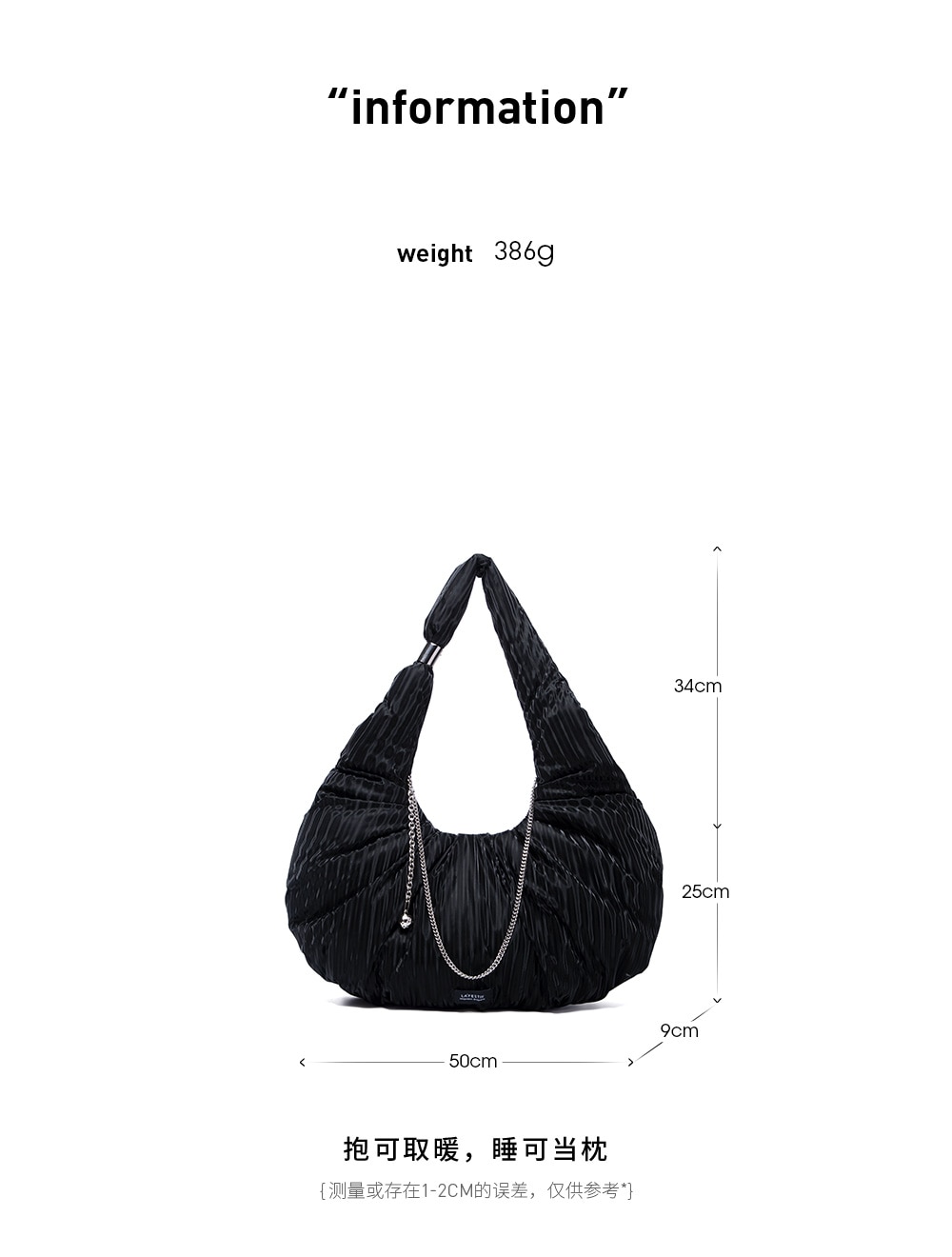 Large-capacity Niche Design Pleated Tote Bag