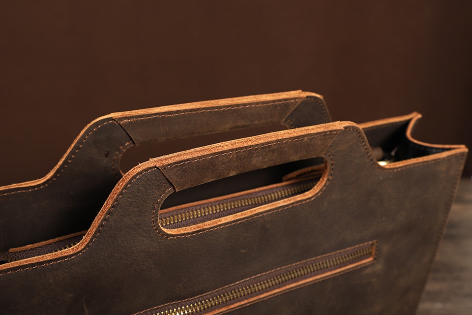 Horse Leather Briefcase Men Handbag
