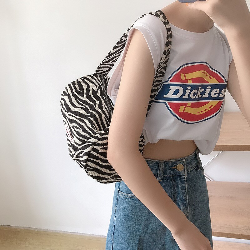 Jacquard Fabric Shoulder Bag