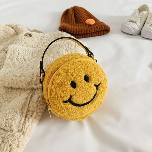 Smiley Kids Mini Round Shoulder Bag