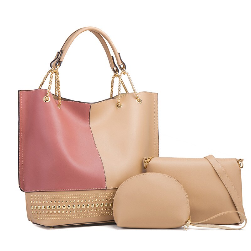 Fashion Patchwork Top-Handle Bag