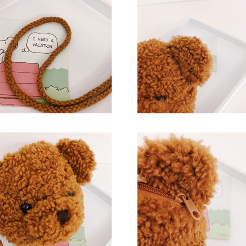 Cute Bear Plush Shoulder Bag