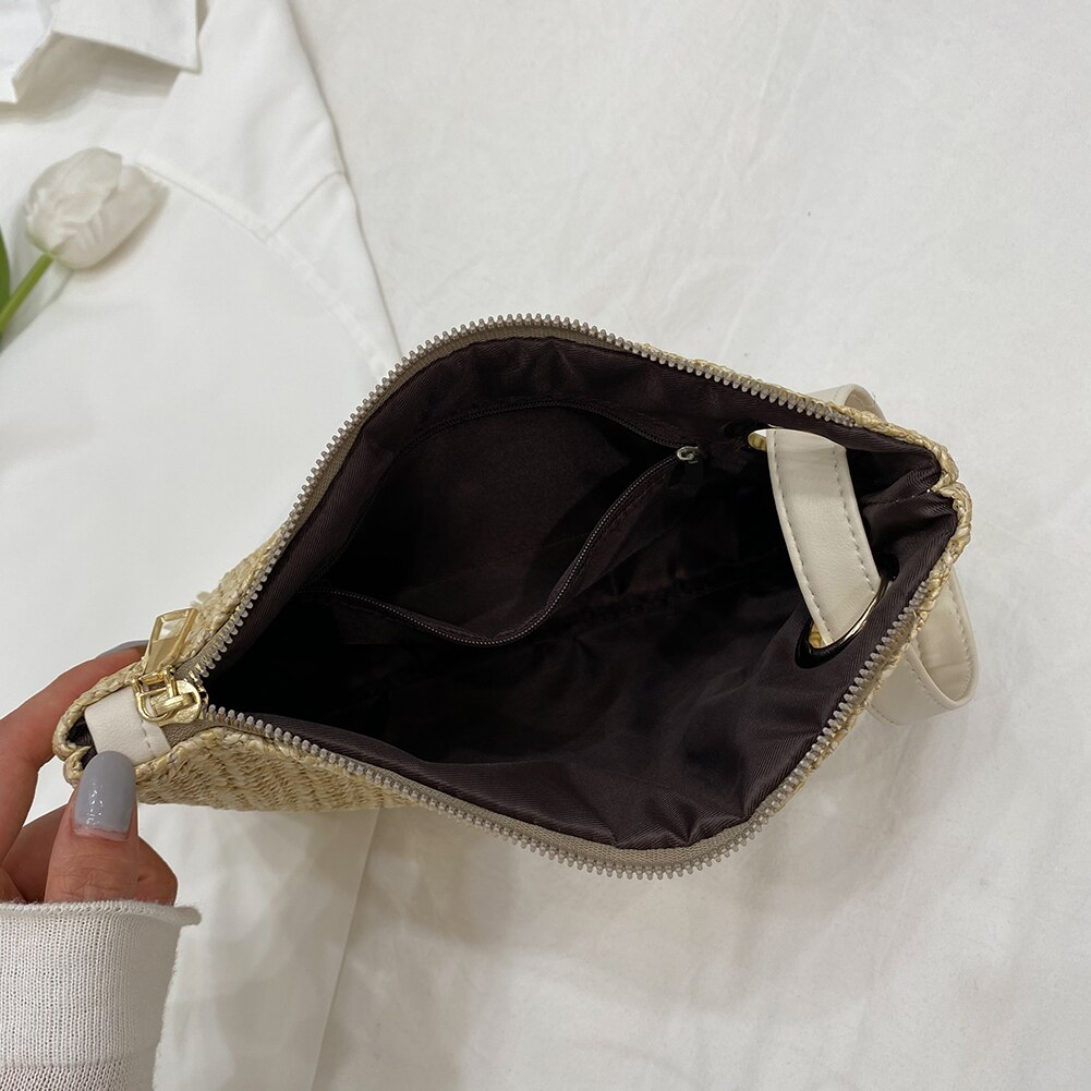 Woven Sunflower Wristlet Bag