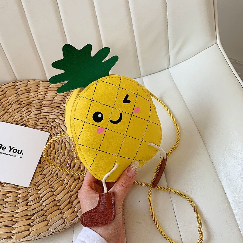 New Cartoon Pineapple Children Messenger Bag