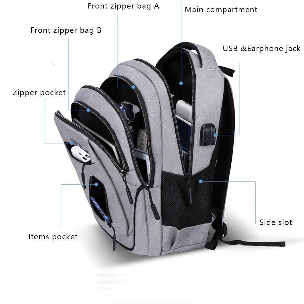 Large Capacity College Backpack Men