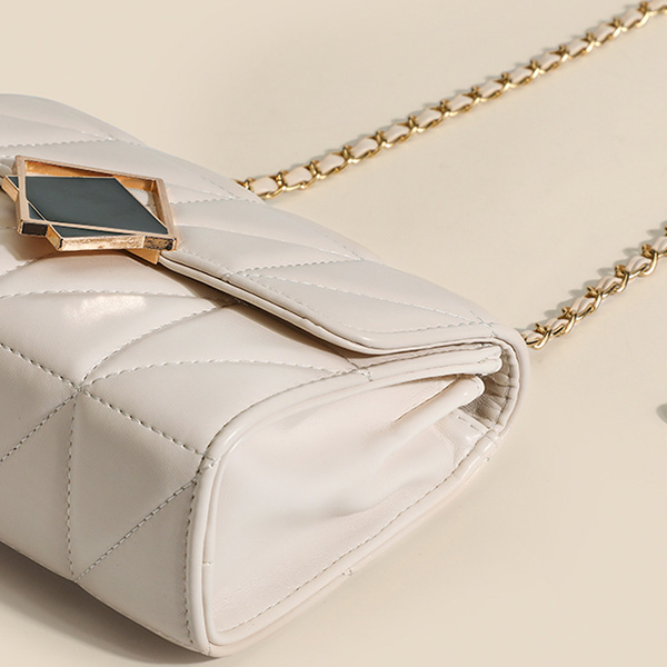 Leather Shoulder Baguette Bag