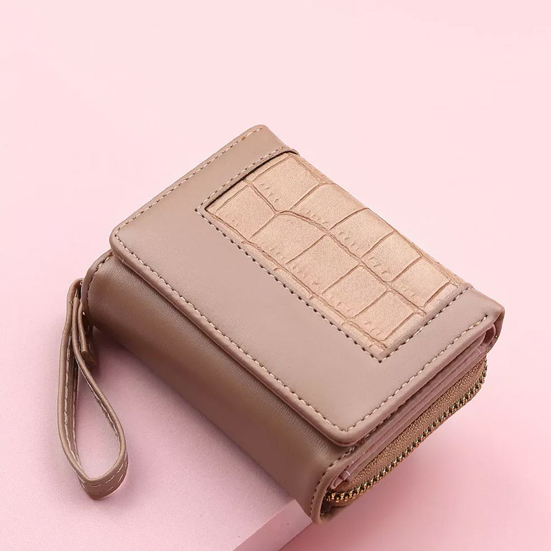 Square Plaid Women Short Wallet