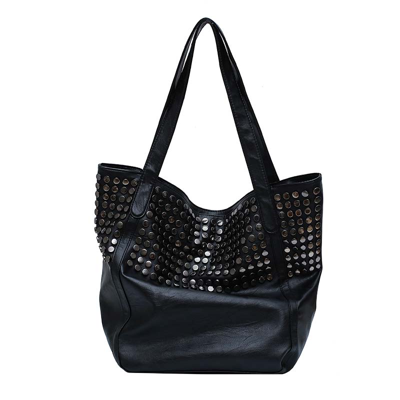 Fashion Rivet Large Capacity Women Shoulder Bag