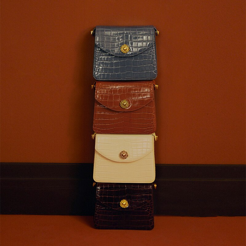 Leather Portable Underarm Handbag