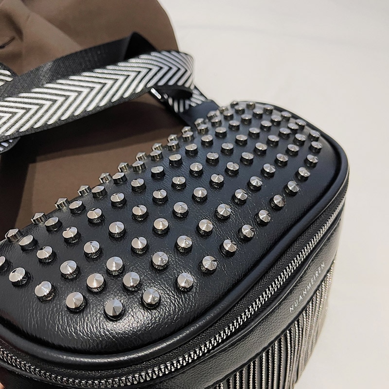 Tassel Leather Large Capacity Crossbody Chest Bag