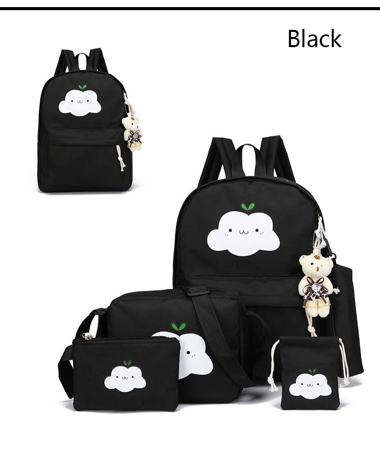 Nylon Backpack Cute Cloud Printing