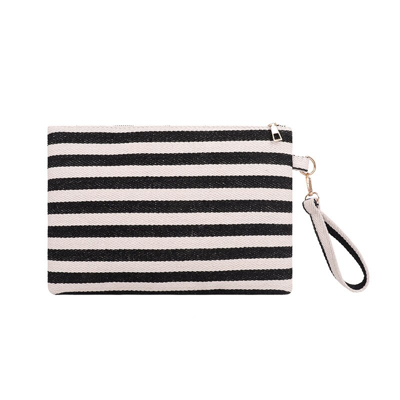 Striped Bags Clutch Canvas