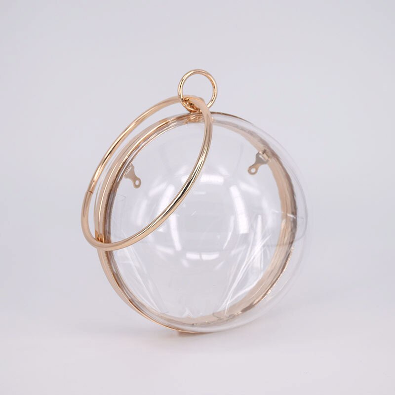 Circular Women Transparent Acrylic Clutch