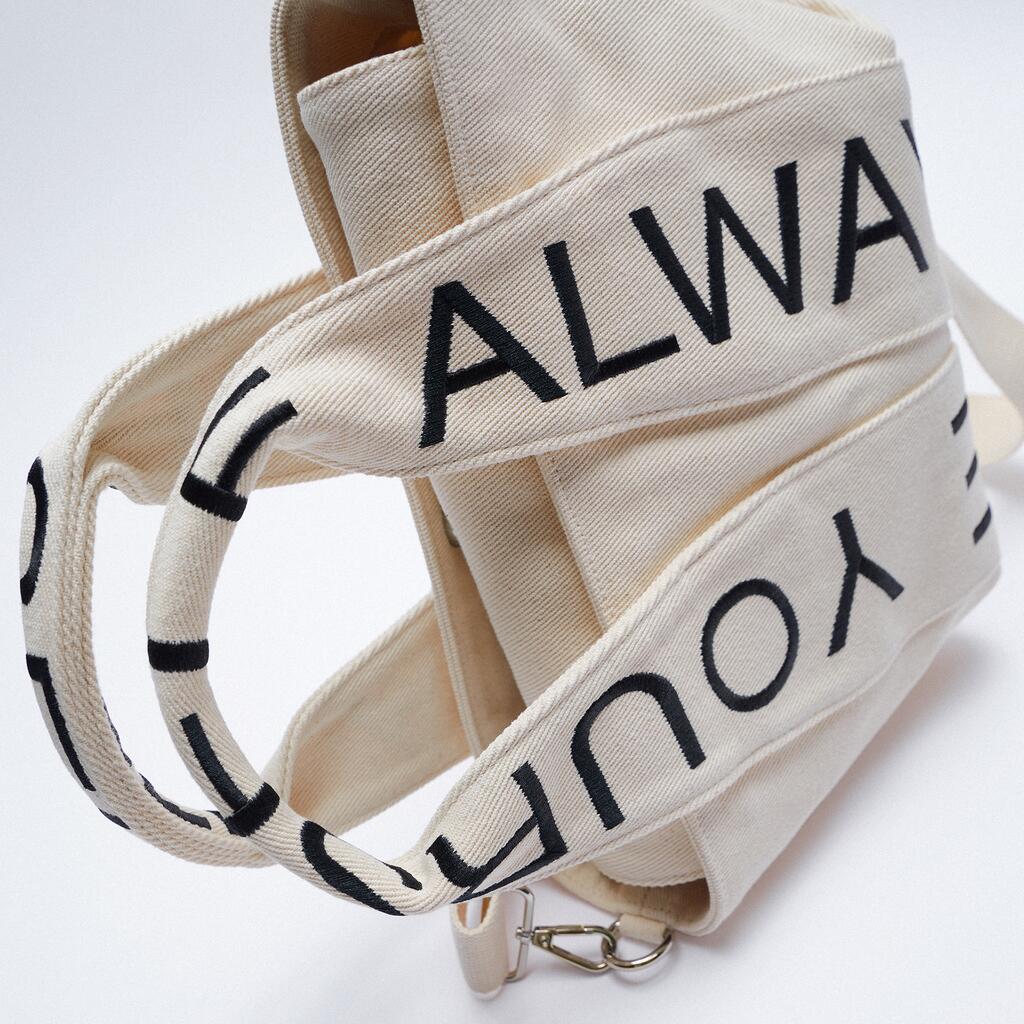 Casual Letter Canvas Tote Shopper Bag