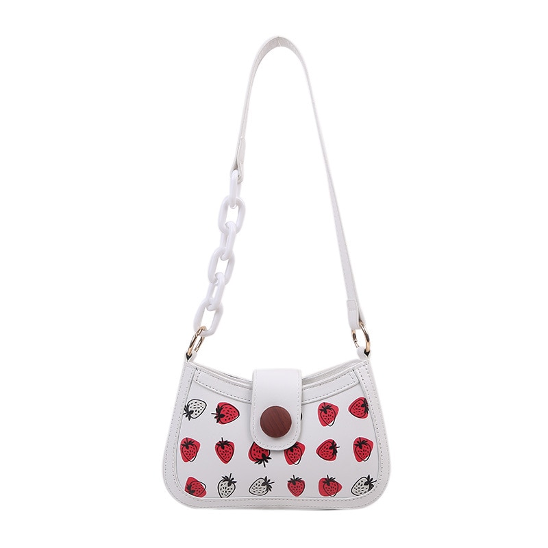 Cute Strawberry Zipper Shoulder Bag