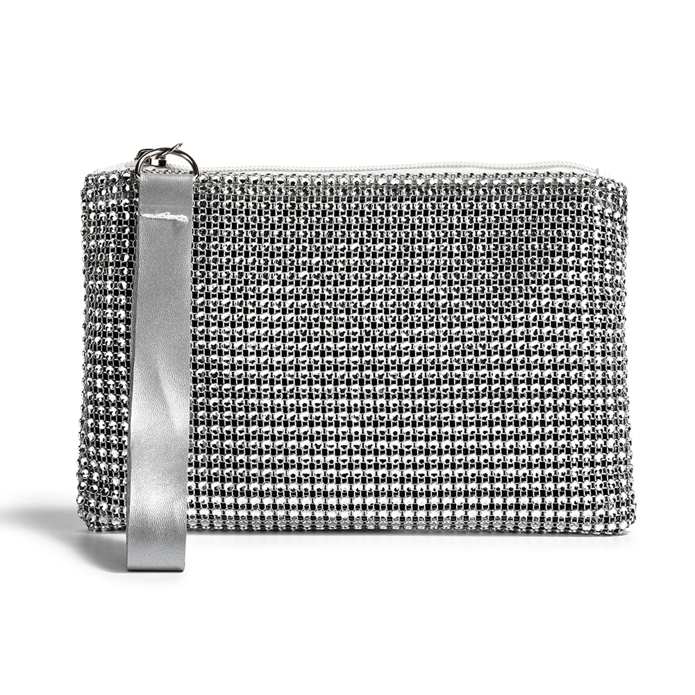Rhinestone Wallet Phone Holder Clutch