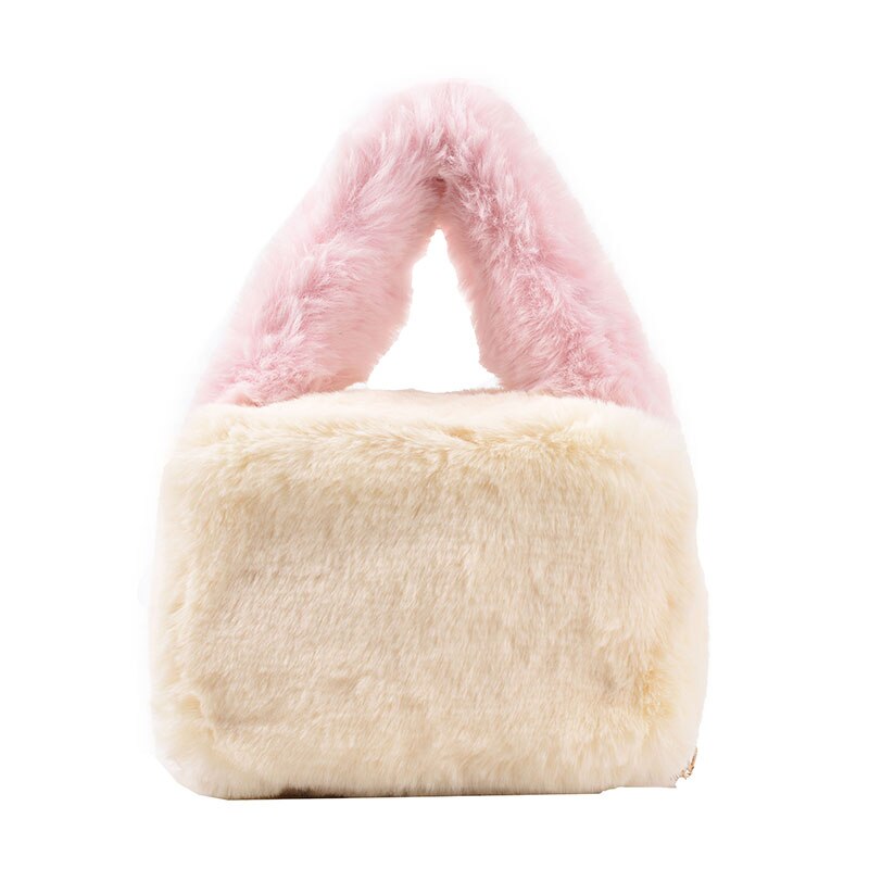 Fluffy Faux Fur Women Shoulder Tote