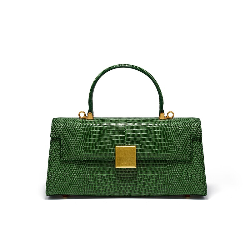 Retro Leather Lizard Pattern One-shoulder Handbag
