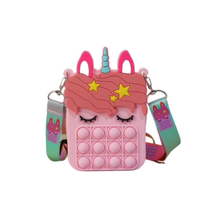 Pop Figet Toys Girl Unicorn Bag