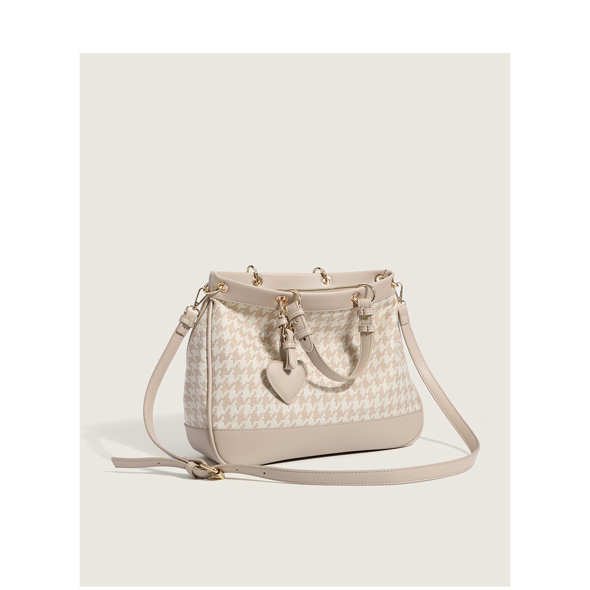 Houndstooth Underarm Tote Bag