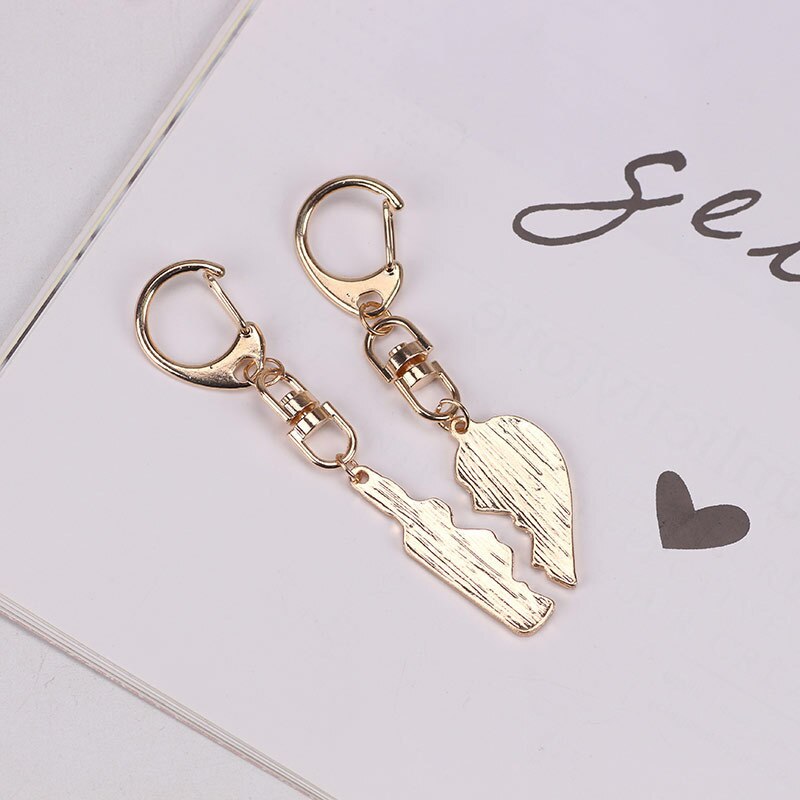 1Pair Heart Splicing Love Wine Bottle Keychain