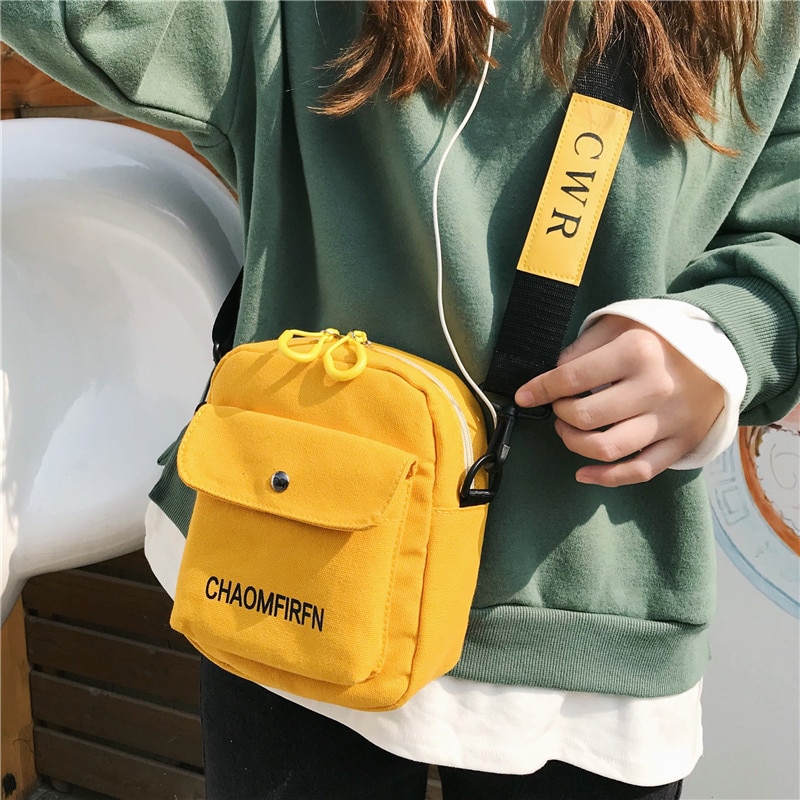 Fashion Canvas Solid Color Bag