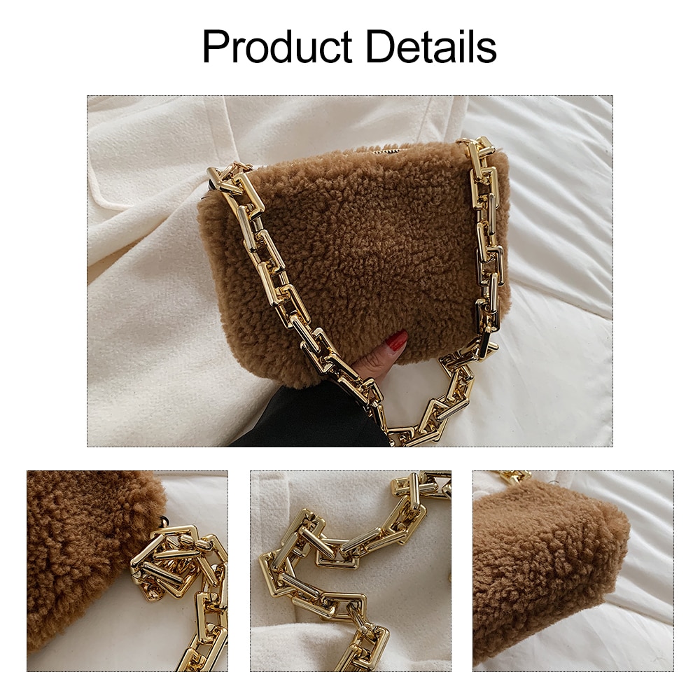 Fashion Soft Fluffy Plush Women Shoulder Bag