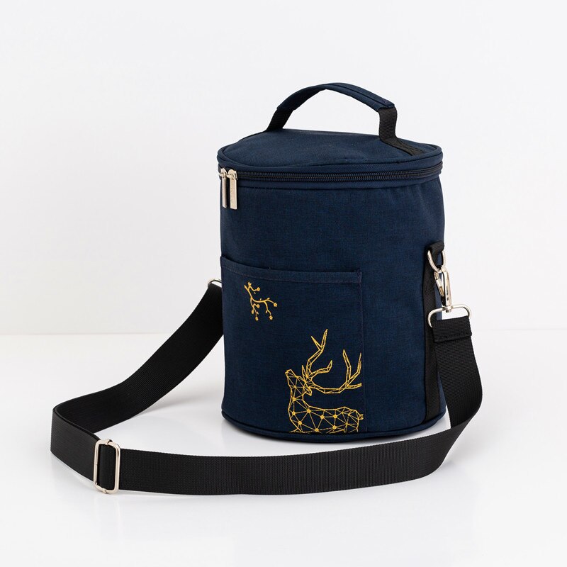 Large Capacity Cylindrical Cooler Bag