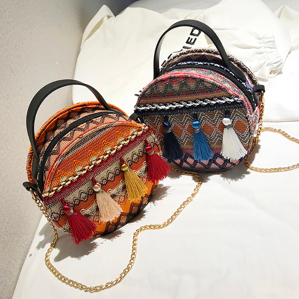 Straw Bags Rattan Woven Beach Shoulder Bag