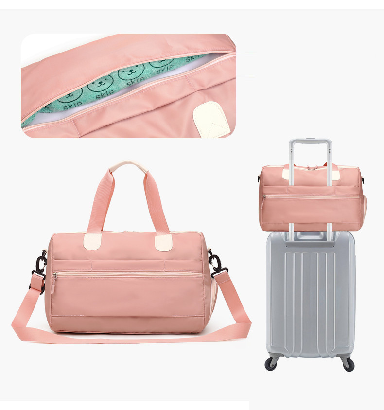 Short-distance Solid Zipper Clothes Handbag