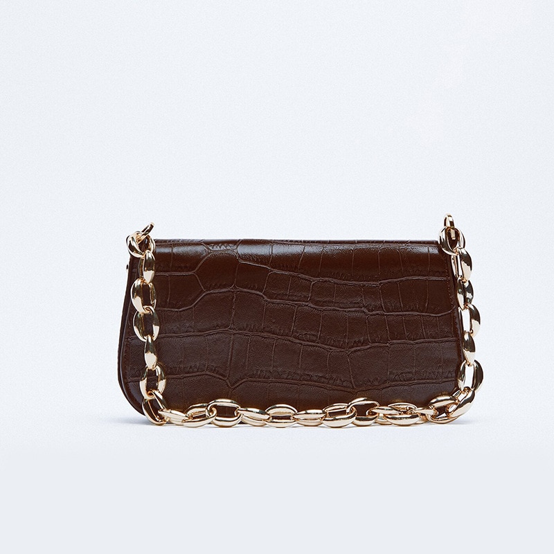 Crocodile Pattern PU Leather Crossbody Bag