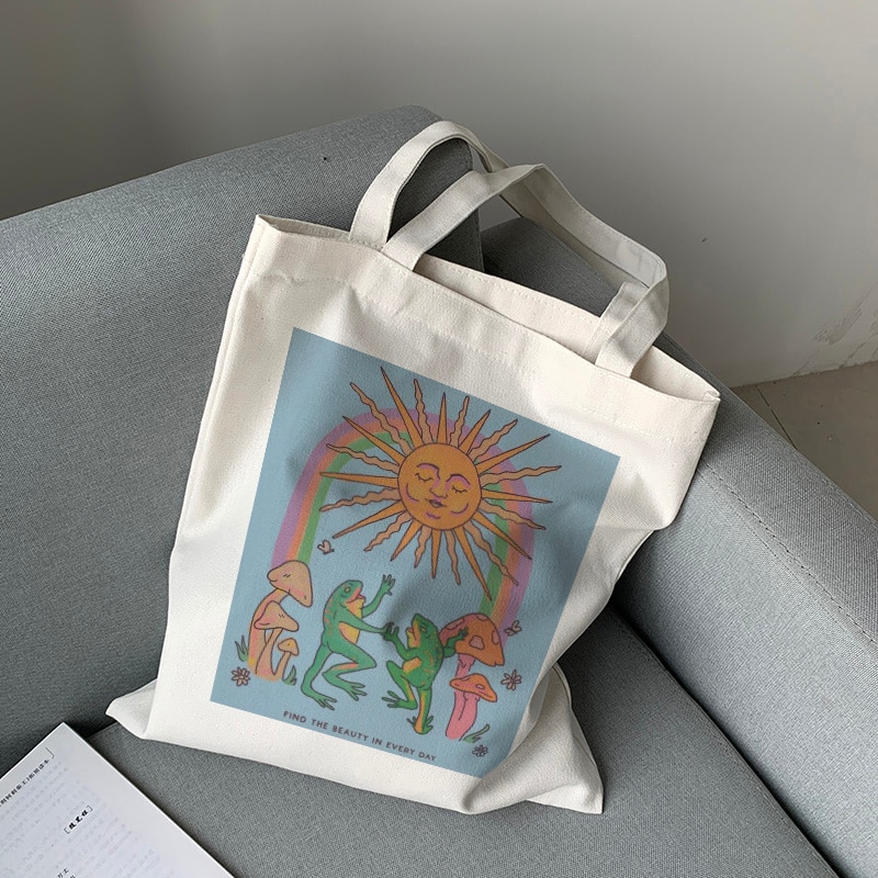 Sun Frog Fun Canvas Bag