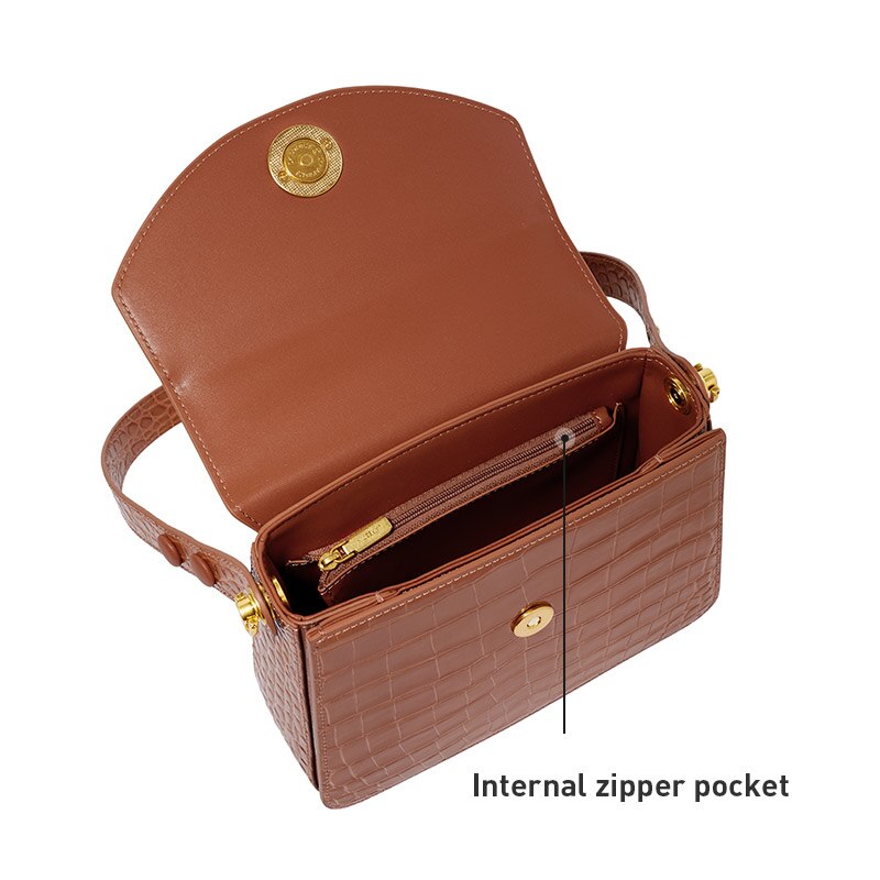 Leather Portable Underarm Handbag