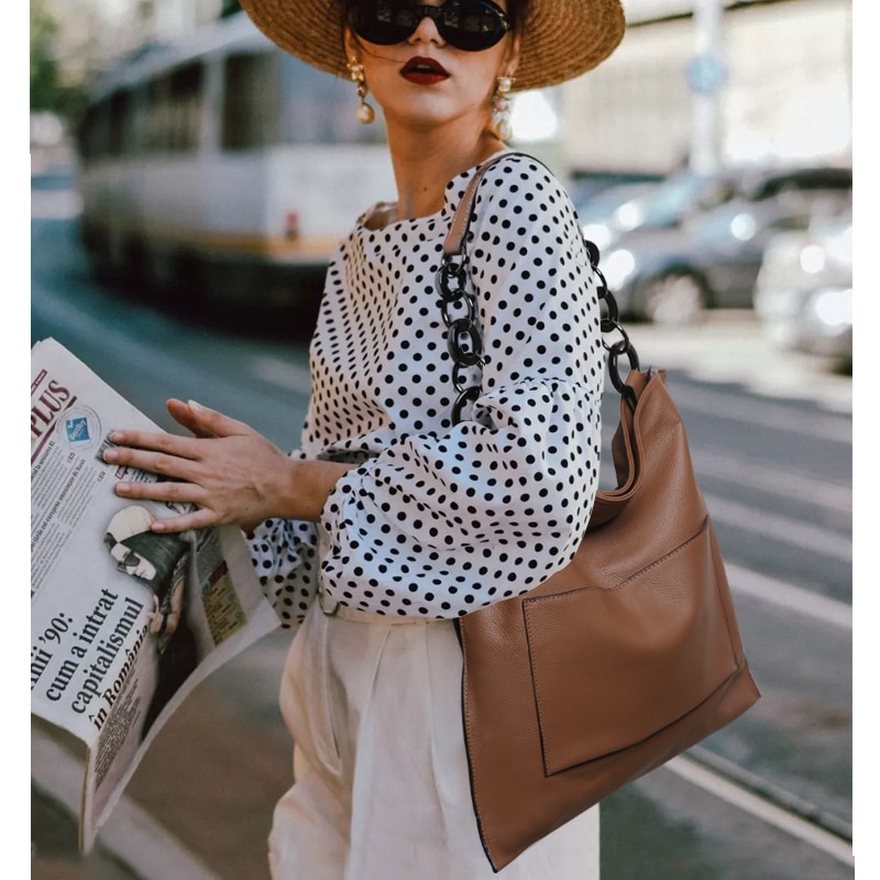 Large-capacity Cowhide Handbag