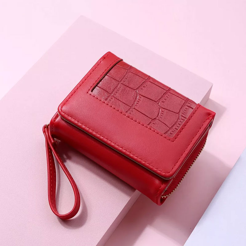 Square Plaid Women Short Wallet