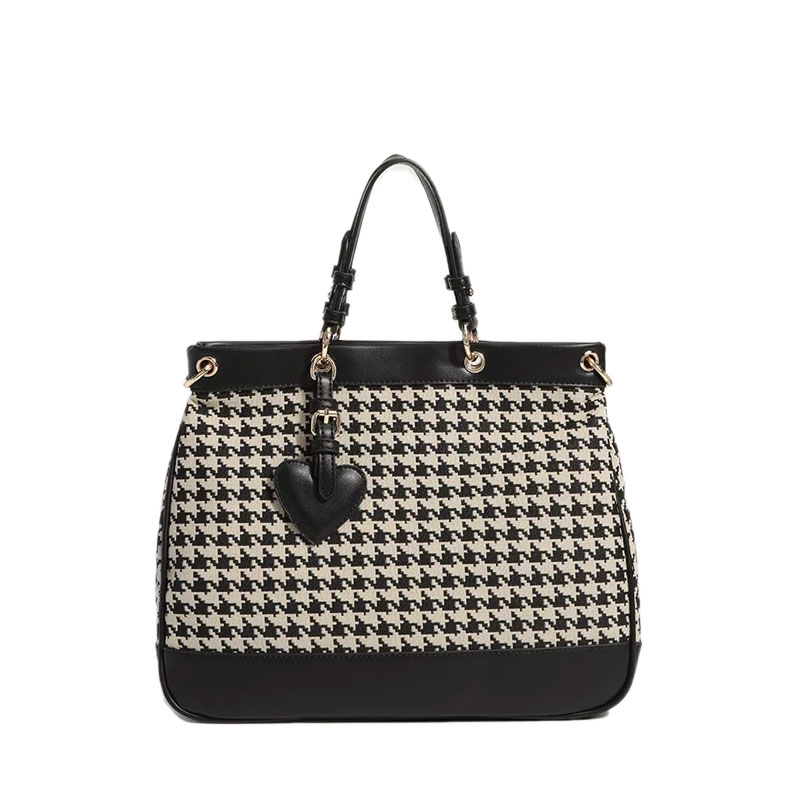 Houndstooth Underarm Tote Bag