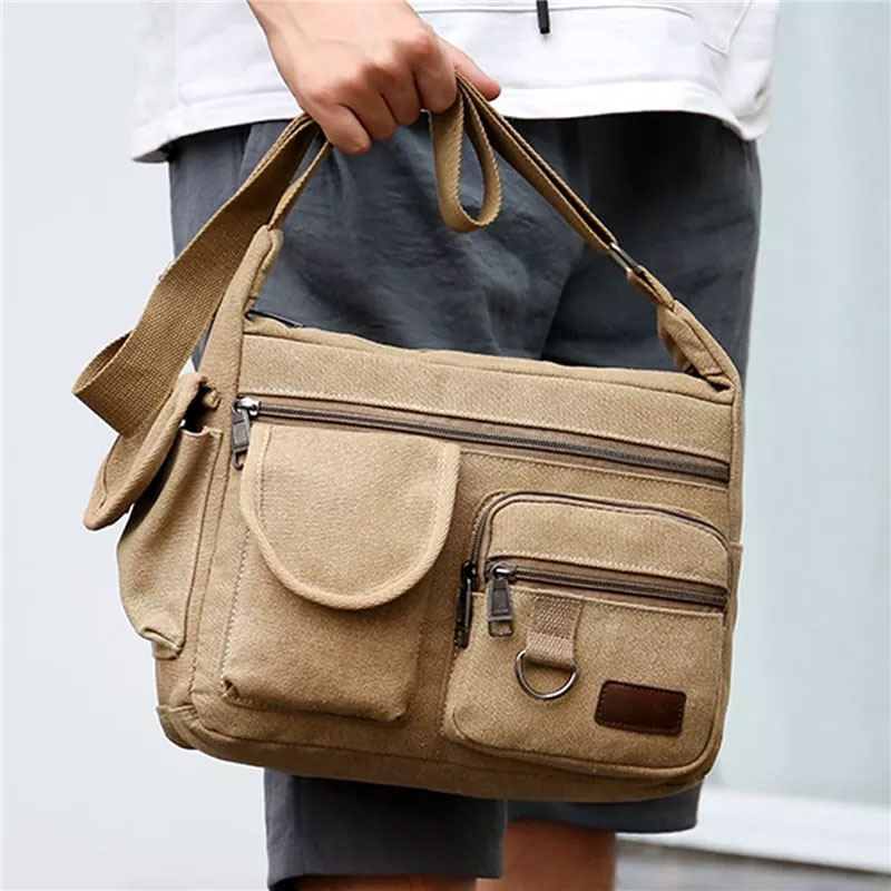 Canvas Tote Bag Briefcase Men