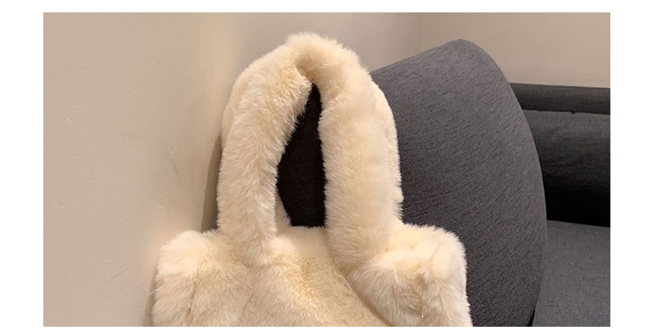 Casual Faux Fur Handbag For Women